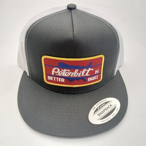 Peterbilt Gray and White Snapback Hat - Picture 1 of 3